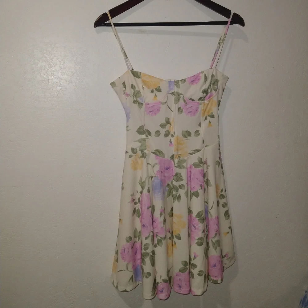 ZARA (BLOGGERS FAV) Floral Mini Corset Dress - Picture 10 of 11